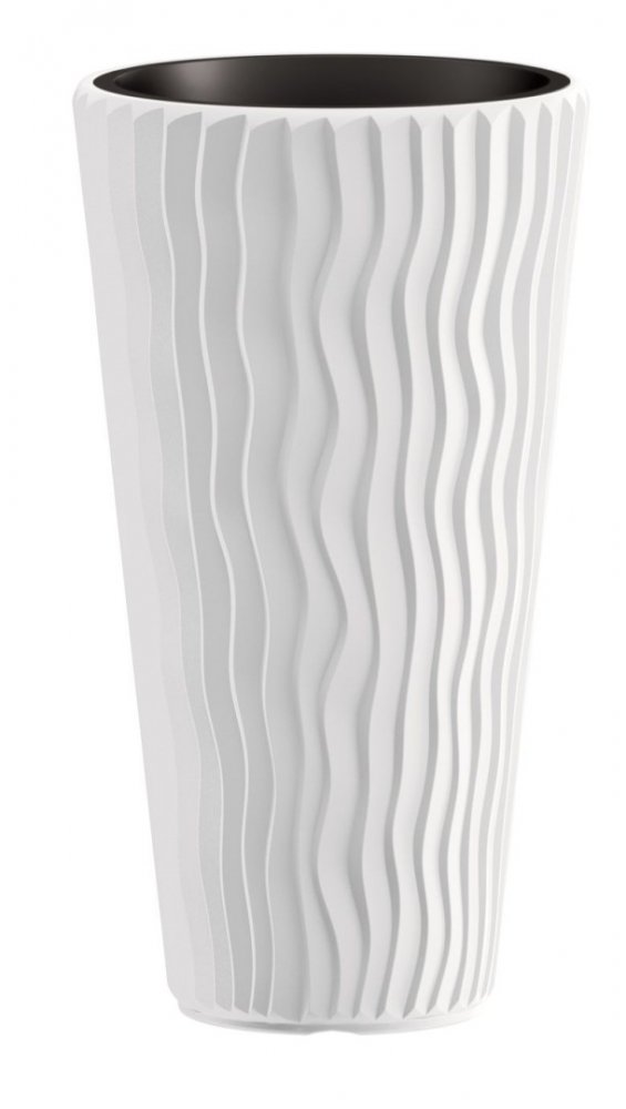 Kvetináč Prosperplast SANDY SLIM biely 34,9 cm