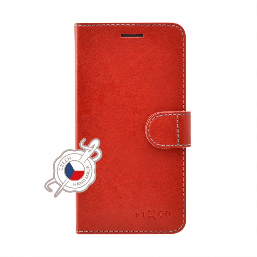 Pouzdro typu kniha FIXED FIT pro Xiaomi Redmi Note 8T, červené