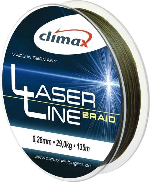 Climax šnúra 135m - Laser Braid line Olive SB 6 vlákien 135m 0,08mm / 6,4kg