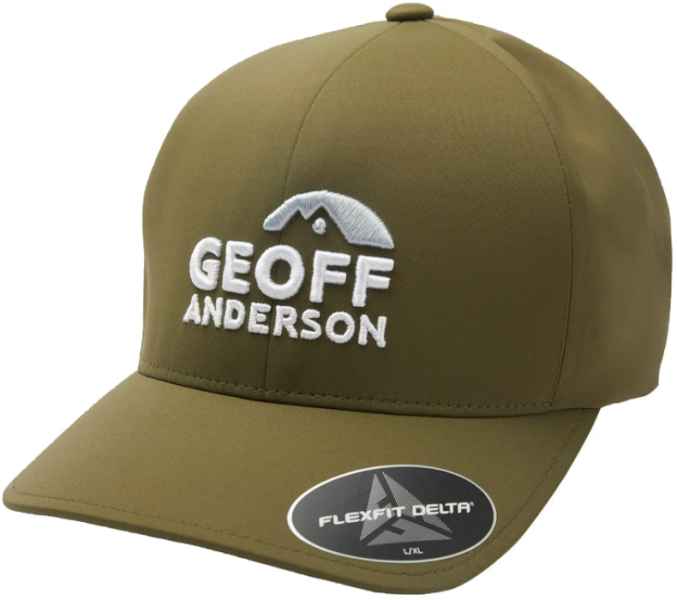 Šiltovka Geoff Anderson Flexfit Delta zelená 3D logo Veľkosť: L/XL vnútorný obvod: 55 cm