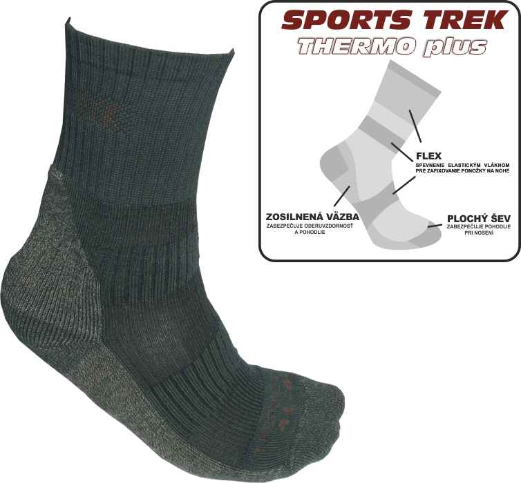Termo ponožky SPORTSTrek Thermo plus veľkosť 37-40