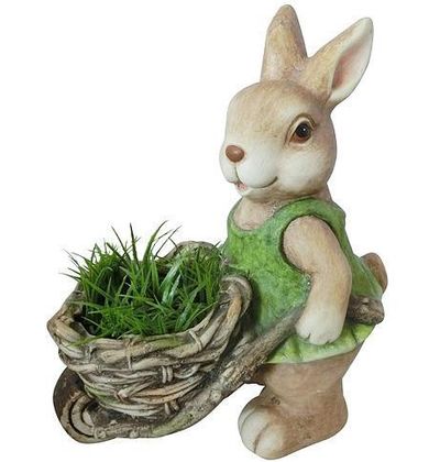 Záhradná dekorácia MagicHome Gecco, Zajac s fúrikom