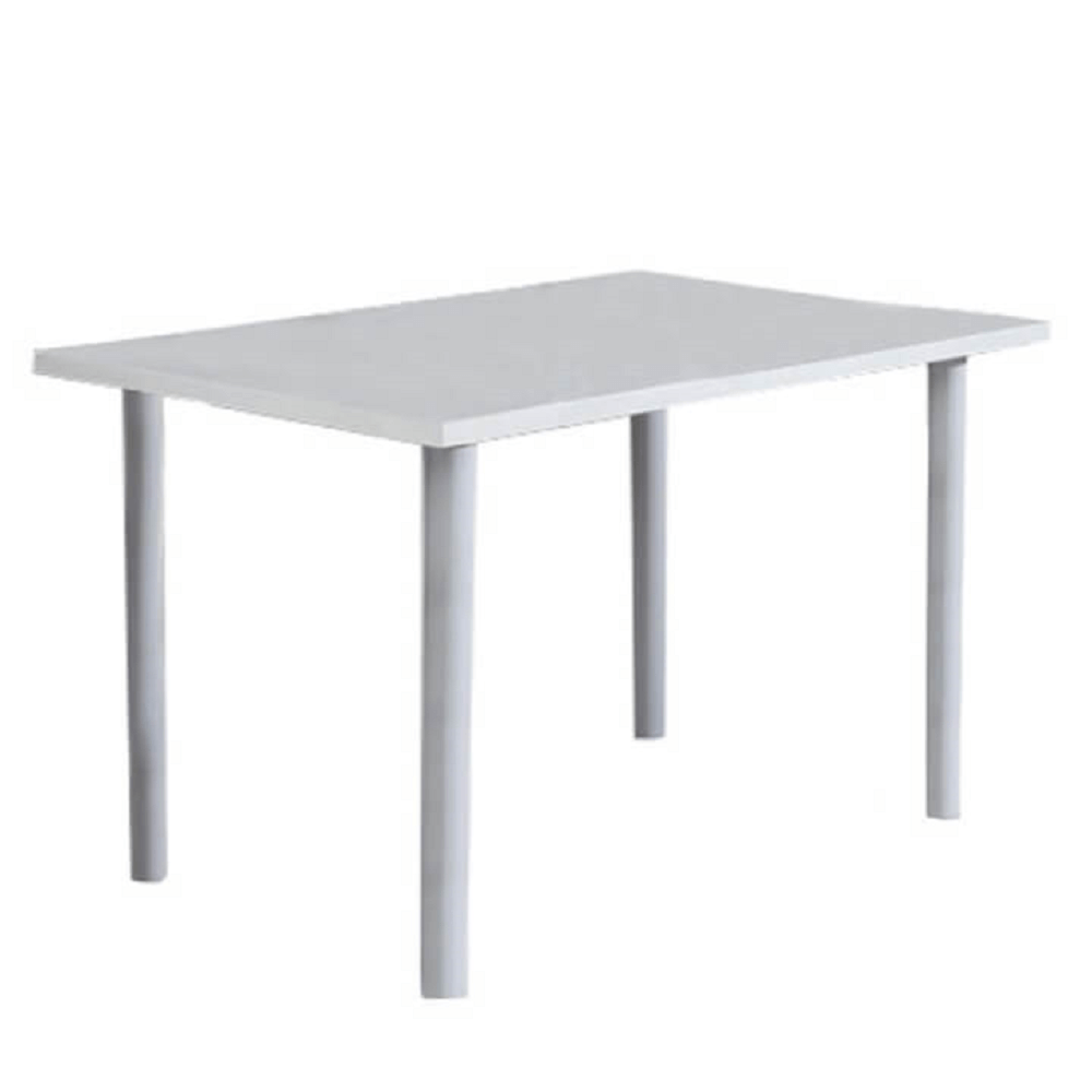 KONDELA Jedálenský stôl, biela extra vysoký lesk, 120x80 cm, UNITA