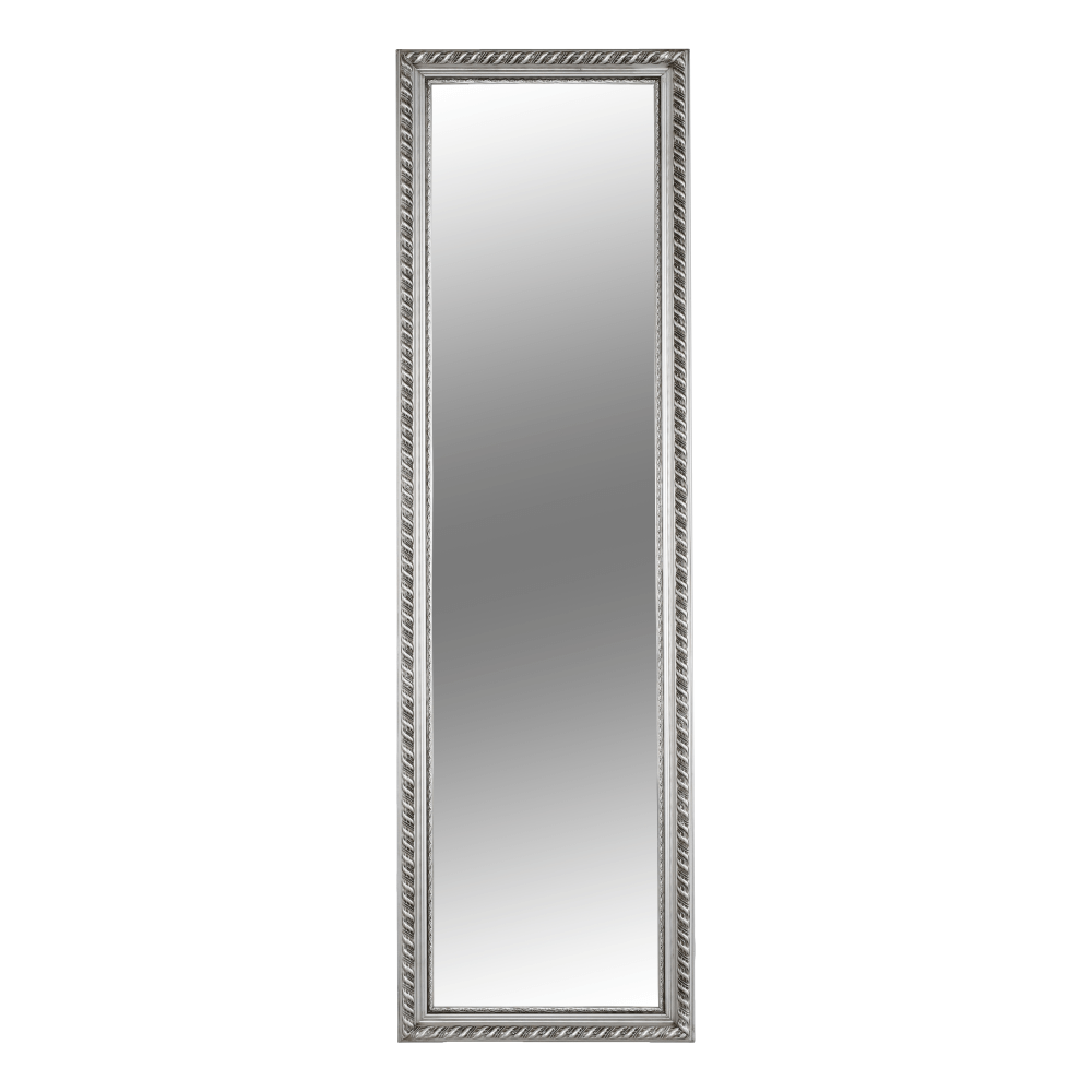 KONDELA Zrkadlo, drevený rám striebornej farby, MALKIA TYP 5