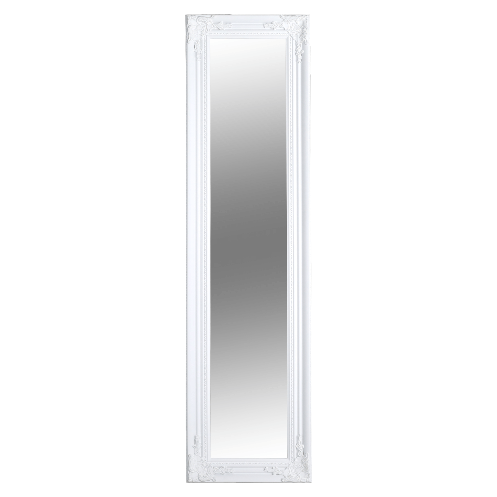 KONDELA Zrkadlo, drevený rám bielej farby, MALKIA TYP 8