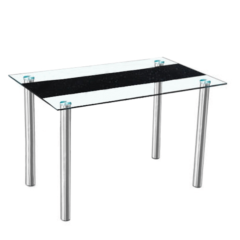 KONDELA Jedálenský stôl, oceľ/sklo, 120x70 cm, ESTER