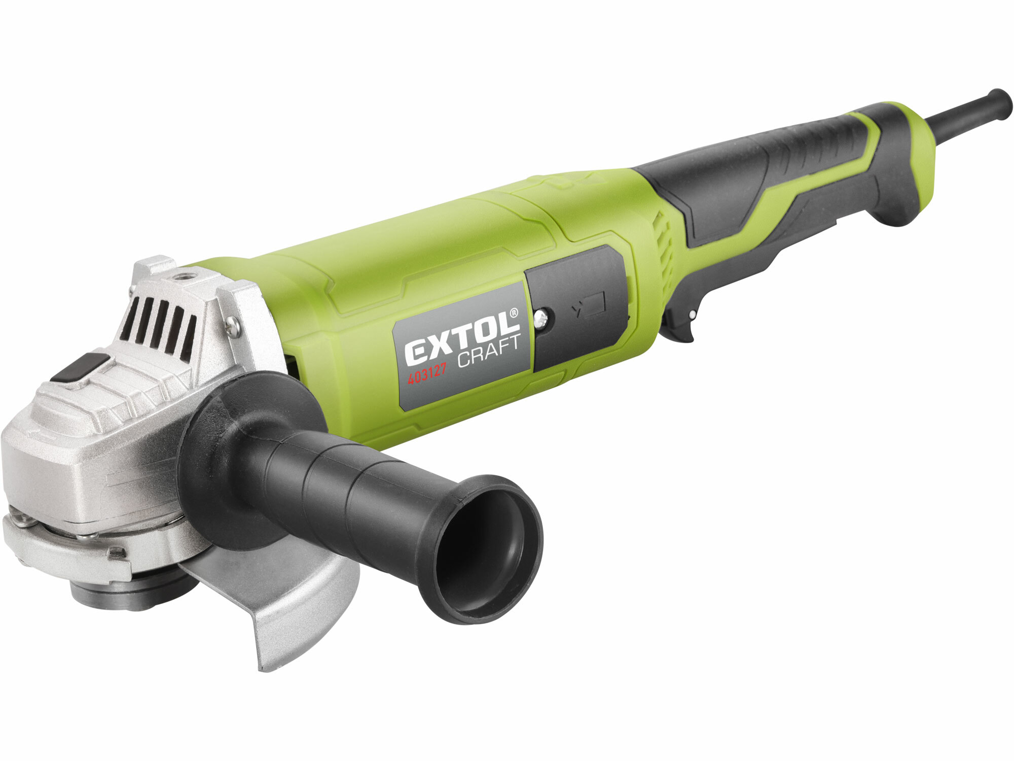 EXTOL Brúska uhlová, príkon 1200W, priemer 125mm, predĺžená rukoväť, bezpečnostný spínač
