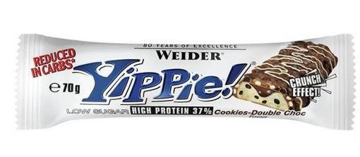 WEIDER YIPPIE, TYCINKA 45G, COOKIES-DOUBLE CHOC
