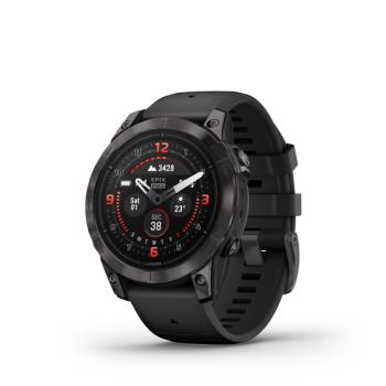GARMIN EPIX PRO (G2) SAPPHIRE, 47MM, CARBON GRAY DLC TITANIUM, BLACK BAND 010-02803-11