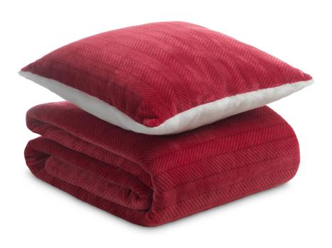 DORMEO HREJIVY SET VANKUS A DEKA 130X190 CM, CERVENY
