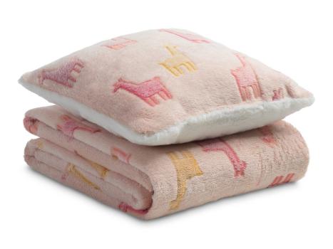 DORMEO DETSKY HREJIVY SET VANKUS A DEKA 130X190 CM, RUZOVY, LAMY