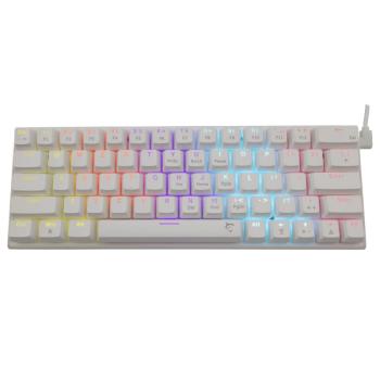WHITE SHARK HERNA MECHANICKA KLAVESNICA WAKIZASHI, MODRY SW, US LAYOUT, BIELA (GK-002221)