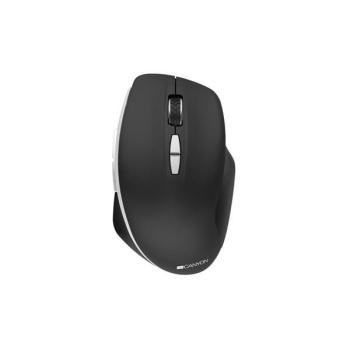 CANYON CNS-CMSW21B, WIRELESS OPTICKA MYS, USB PRIJ., BLUE LED SENZ., 800/1.200/1.600 DPI, CIERNA