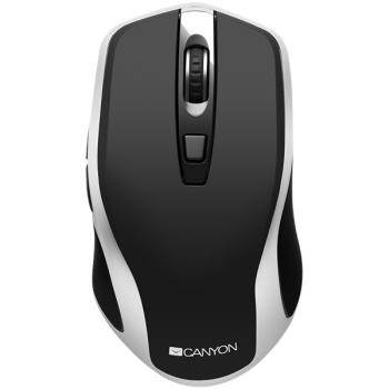 CANYON CNS-CMSW19B, WIRELESS OPTICKA MYS NABIJATELNA 6 TLACIDIEL, CIERNO – STRIEBORNA