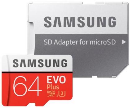 SAMSUNG MICRO SDXC 64GB EVO PLUS + SD ADAPTER, MB-MC64HA/EU