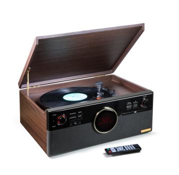 TECHNAXX BLUETOOTH PREHRAVAC CD/GRAMOFON/KAZETA, RADIO, KONVERTOR PREVOD DO MP3 (TX-137) vystavený kus