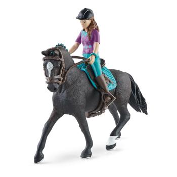 SCHLEICH HNEDOVLASKA LISA S POHYBLIVYMI KLBMI NA KONI /42541/