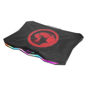 MARVO STOJAN POD NOTEBOOK, FN-40, FAREBNE PODSVIETENY, S VETRAKOM, CIERNO-CERVENY, MARVO