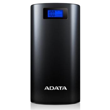 A-DATA P20000D POWER BANK 20000MAH, LED SVIETIDLO, CIERNA, AP20000D-DGT-5V-CBK