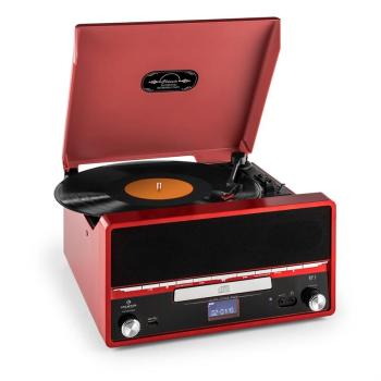 AUNA RTT 1922, RETRO STEREOSYSTEM S MP3 CD USB FM AUX FUNKCIOU NAHRAVANIA, CERVENY, 10027864