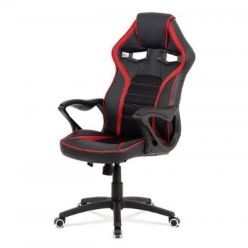 AUTRONIC KA-G406 RED KANCELARSKE KRESLO, LATKA MESH A KOZENKA, CIERNA/CERVENA