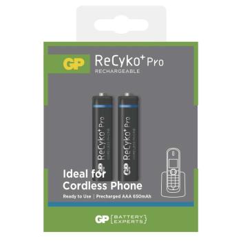 GP NABIJACIE BATERIE RECYKO+ PRO DECT AAA, 2KS BLISTER, B0816