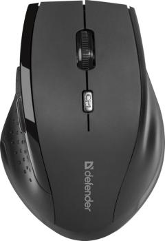 DEFENDER MYS ACCURA MM-365, 1600DPI, 2.4 GHZ, OPT., 6TL., 1 KOL., BEZDROT., CIERNA, NANOPRIJ.