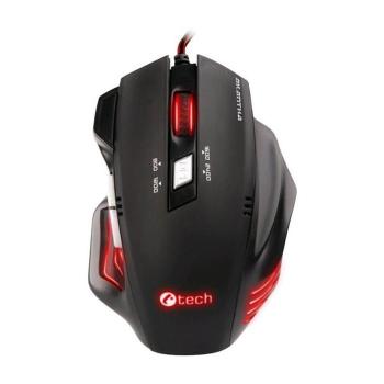C-TECH MYS AKANTHA GM-01, HERNA, CERVENE PODSVIETENIE, 2400 DPI, USB