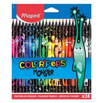 MAPED BEZDREVE FAREBNE CERUZKY COLOR PEPS MONSTER 24 KS