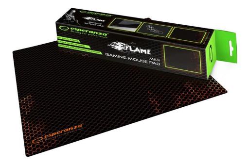 ESPERANZA EGP102R FLAME MIDI - GAMING PODLOZKA POD MYS (300X240X3MM), CERVENA