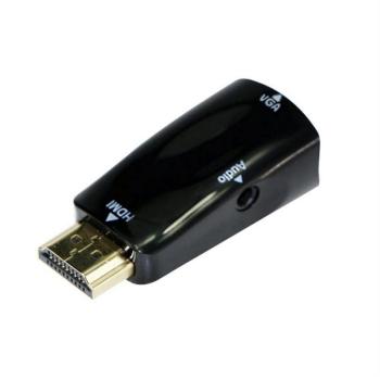 GEMBIRD KABEL REDUKCIA HDMI NA VGA + AUDIO, M/F, CIERNA, A-HDMI-VGA-02
