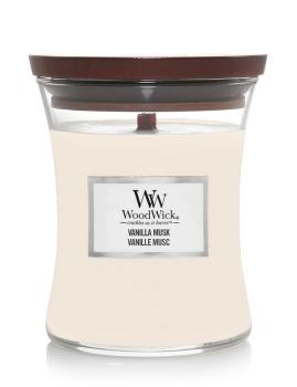 WOODWICK SVIECKA VANILLA MUSK STREDNA 275G, 1743607E