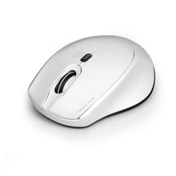PORT CONNECT SILENT, BEZDROTOVA MYS, USB-A/USB-C DONGLE, 2,4GHZ, 1600 DPI, BIELA