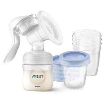 PHILIPS AVENT ODSAVACKA MATERSKEHO MLIEKA MANUALNA + VIA 180ML 5KS