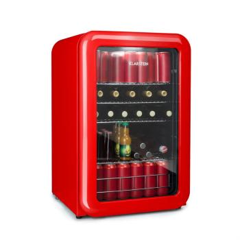 KLARSTEIN POPLIFE, CHLADNICKA NA NAPOJE, CHLADNICKA, 115 L, 0-10 C, RETRO DIZAJN, CERVENA, 10032751