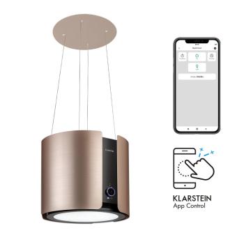 KLARSTEIN SKYFALL SMART, OSTROVCEKOVY DIGESTOR, 45 CM, RECIRKULACIA, 402 M3/H, LED, ZLATY, 10035378