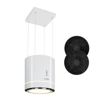 KLARSTEIN TRON AMBIENCE, OSTROVCEKOVY DIGESTOR, 38 CM, RECIRKULACIA 540 M3/H, LED, BIELY, 10034214