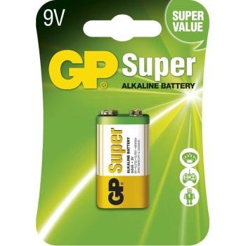 GP ALKALICKA BATERIA SUPER 9V BLOK, 1KS BLISTER, B1351