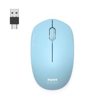 PORT CONNECT WIRELESS COLLECTION, BEZDROTOVA MYS, USB-A A USB-C DONGLE, 2.4GHZ, 1600DPI, AZUROVA
