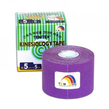 TEMTEX KINESIO TAPE CLASSIC, FIALOVA TEJPOVACIA PASKA 5CM X 5M