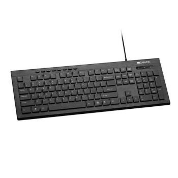 CANYON CNS-HKB2-CS DROTOVA KLAVESNICA, USB, MULTIM.FUNKCIE, 105 KLAVESOV, PODSVIETENE, CIERNA, SK/CZ