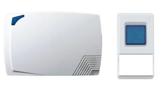 SOLIGHT 1L08 BEZDROTOVY ZVONCEK BATERIOVY 80M BIELY