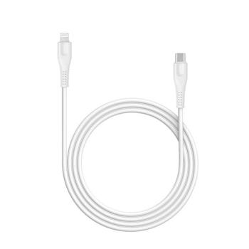 CANYON CNS-MFIC4W, 1.2M KABEL USB-C / LIGHTNING, 5V/2.4A, PRIEMER 3.5MM, PVC, BIELY