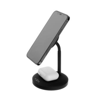 FIXED FIXMSD-BK STOJANCEK S BEZDROTOVYM NABIJANIM 2V1 MAGSTAND, 15W+15W, CIERNY