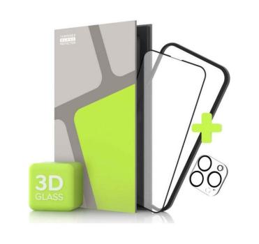 TGP OCHRANNE SKLO PRE IPHONE 14 PRO MAX, 3D GLASS + SKLO NA KAMERU (CASE FRIENDLY), TGR-IP14PM-BLX