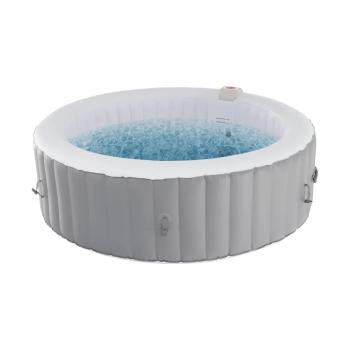 KONDELA KAMINO TYP 2 NAFUKOVACIA VIRIVKA, SIVA/BIELA, 4-6 OS, 1000 L
