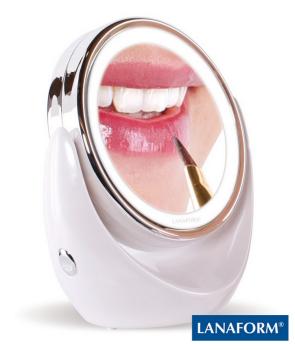 LANAFORM MIRROR LED X10 DVOJSTRANNE KOZMETICKE ZRKADLO S LED OSVETLENIM