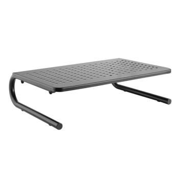POWERTON PODSTAVEC POD MONITOR, PRIESTOR PRE KLAVESNICU, CIERNY, OCEL-PLAST, 20 KG NOSNOST, ERGO