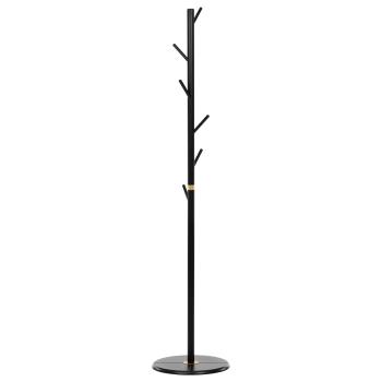 AUTRONIC DR-N1006 BK Věšák dřevěný stojanový, masiv bambus, černá + zlatá barva