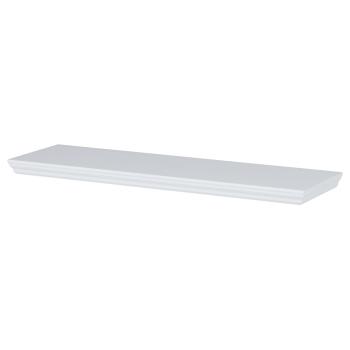 AUTRONIC P-025 WT Polička nástěnná 80 cm, MDF, barva bílá, baleno v ochranné fólii